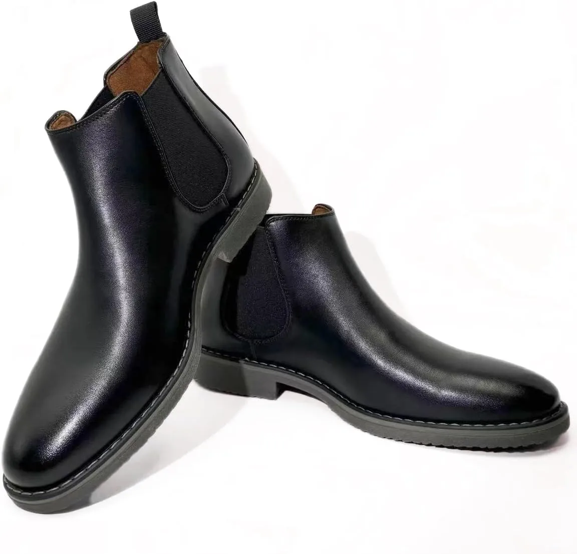 Finishing & Sewing Men's Chelsea Boots, Smart Casual Slip On Ankle Boots