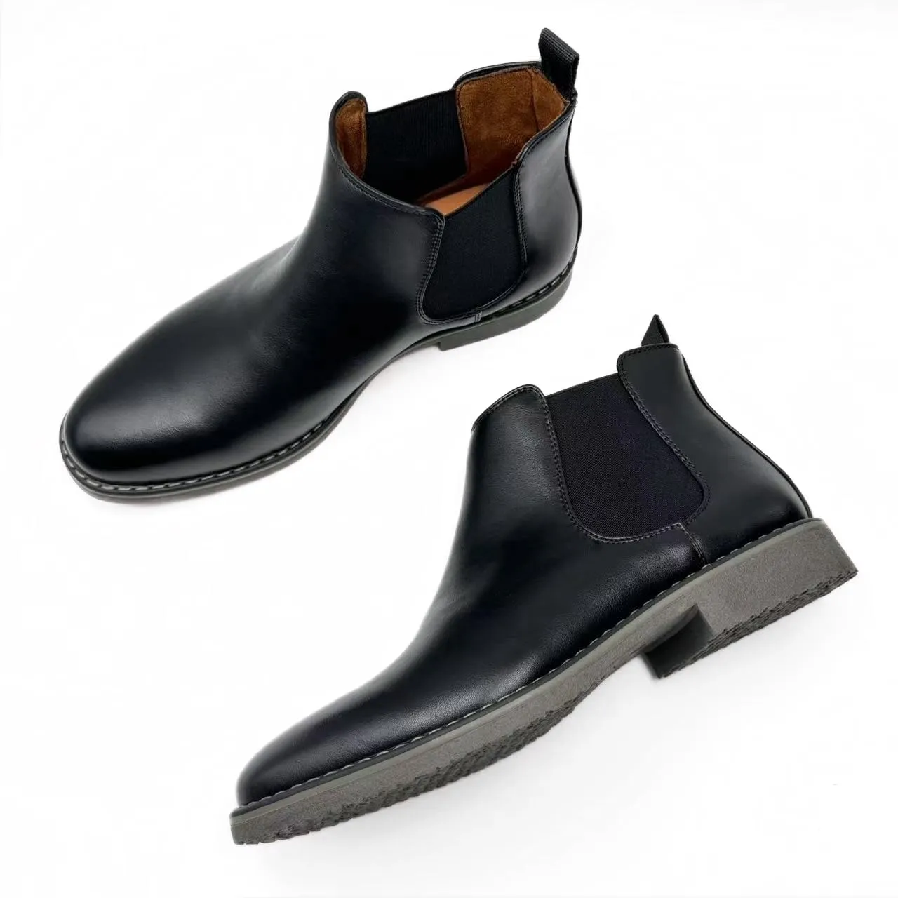Finishing & Sewing Men's Chelsea Boots, Smart Casual Slip On Ankle Boots