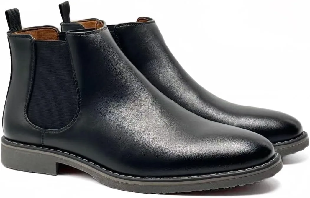 Finishing & Sewing Men's Chelsea Boots, Smart Casual Slip On Ankle Boots
