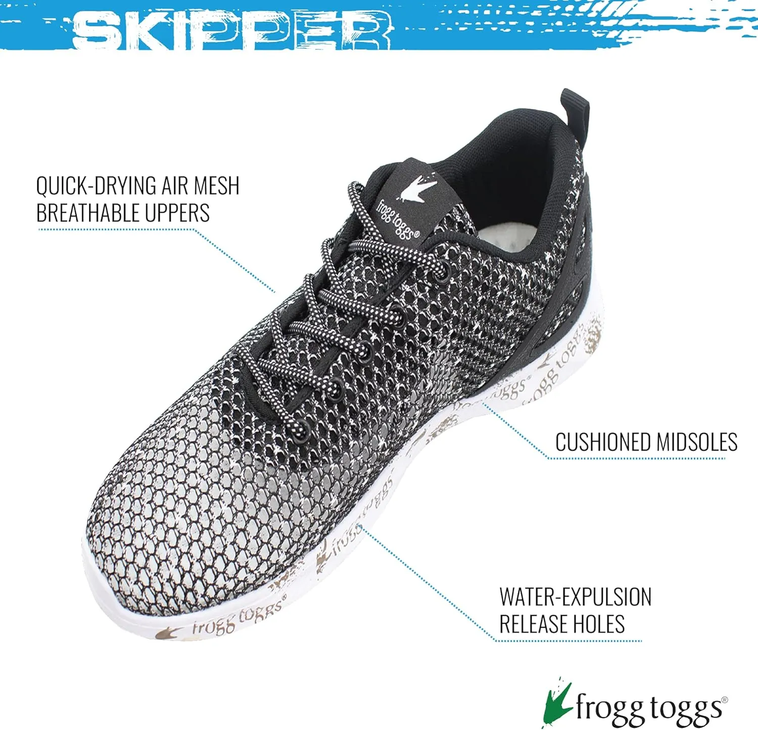 FROGG TOGGS Men's Skipper Water Draining Quick Dry Sport Shoe