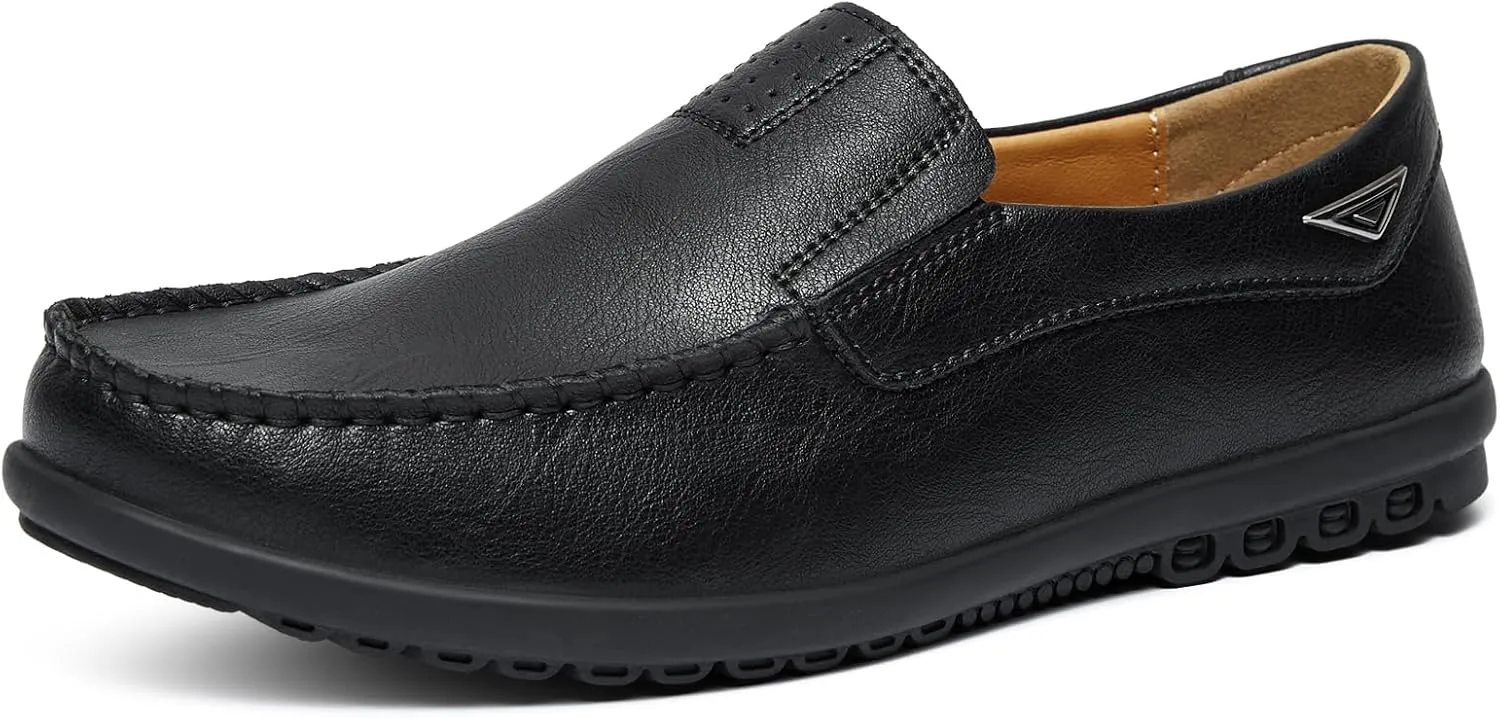 Go Tour Men’s Casual Leather Fashion Slip-on Loafers Shoes