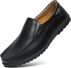 Go Tour Men’s Casual Leather Fashion Slip-on Loafers Shoes