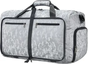 Gonex 40L 60L 80L 100L 150L Large Foldable Travel Duffle Bag with Shoes Compartment, Packable Lightweight Water Repellent Duffel Bag for Camping Gym Weekender Bag