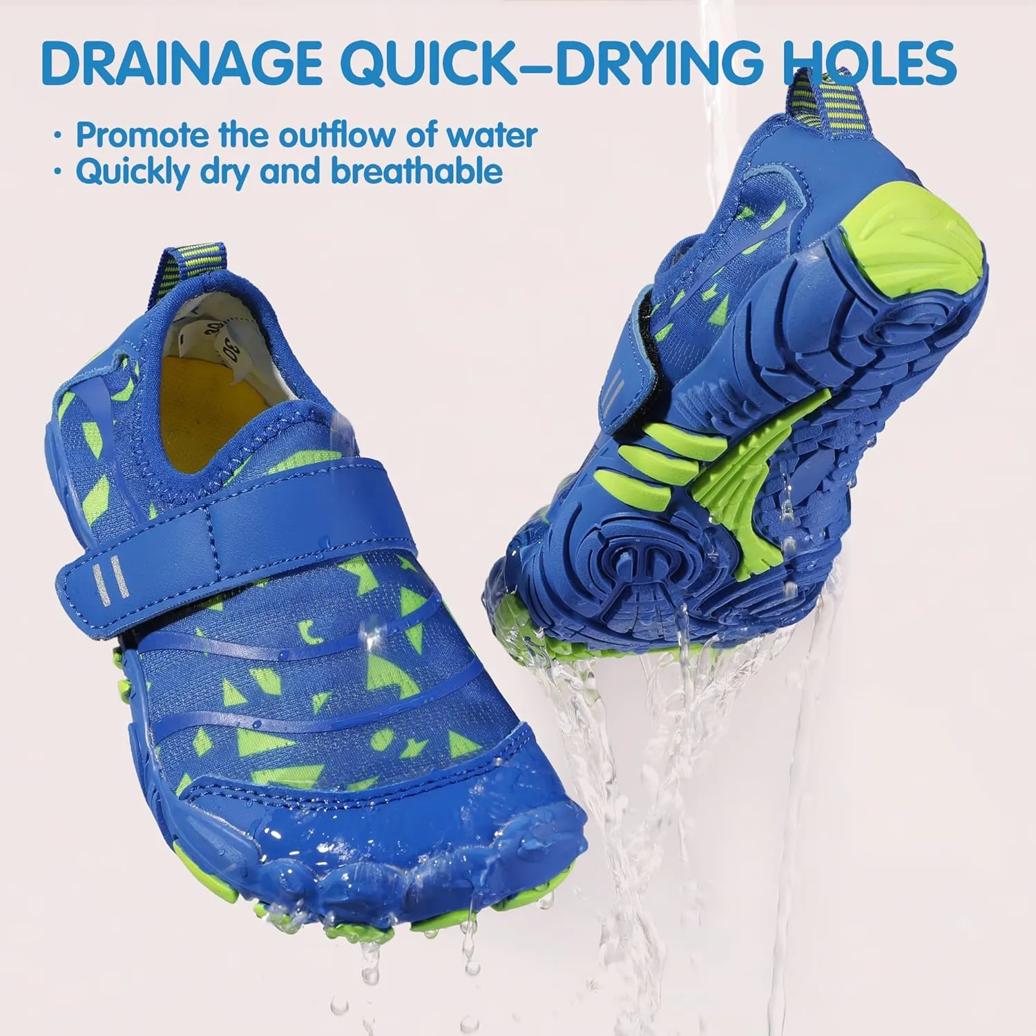 Hehainom Kids Water Shoes Girls Boys Quick Dry Barefoot Lightweight Sport Aqua Beach Pool Swim Shoes