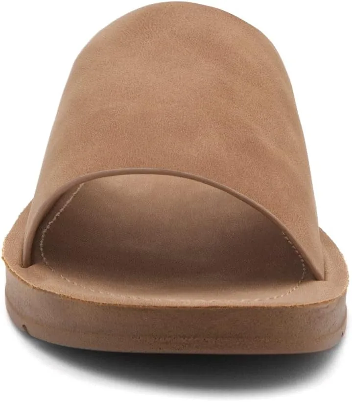 Herstyle Jarina Women's Flat Sandals, Fashion Slides, Open Toe One Band with Cushioned Footbed Slippers, Lightweight Casual Sandals for Summer, Beach, and Vacation