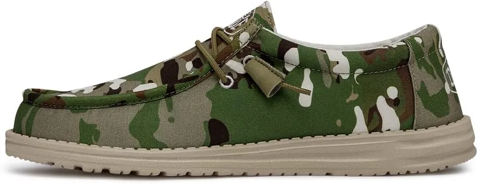 Hey Dude Men's Wally Camo | Men's Loafers | Men's Slip On Shoes | Comfortable & Light-Weight