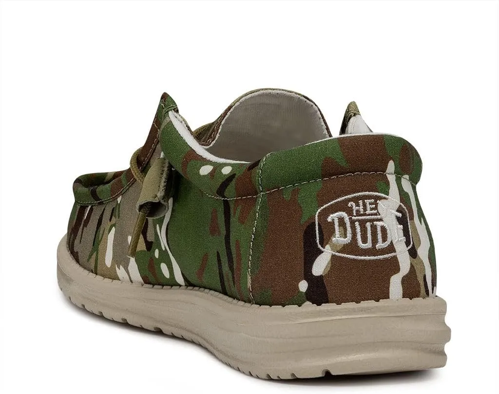 Hey Dude Men's Wally Camo | Men's Loafers | Men's Slip On Shoes | Comfortable & Light-Weight