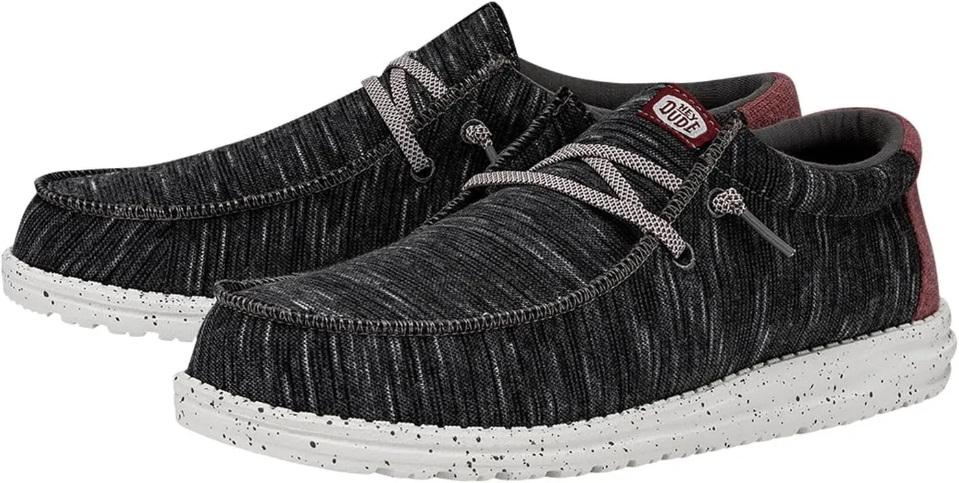 Hey Dude Men's Wally Jersey | Men's Loafers | Men's Slip On Shoes | Comfortable & Light-Weight
