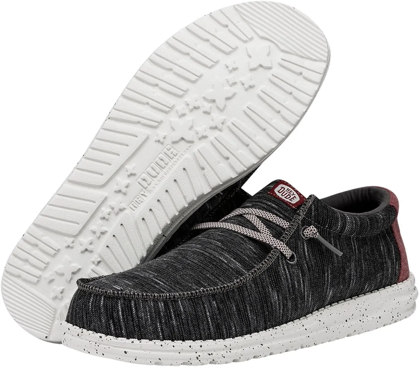 Hey Dude Men's Wally Jersey | Men's Loafers | Men's Slip On Shoes | Comfortable & Light-Weight