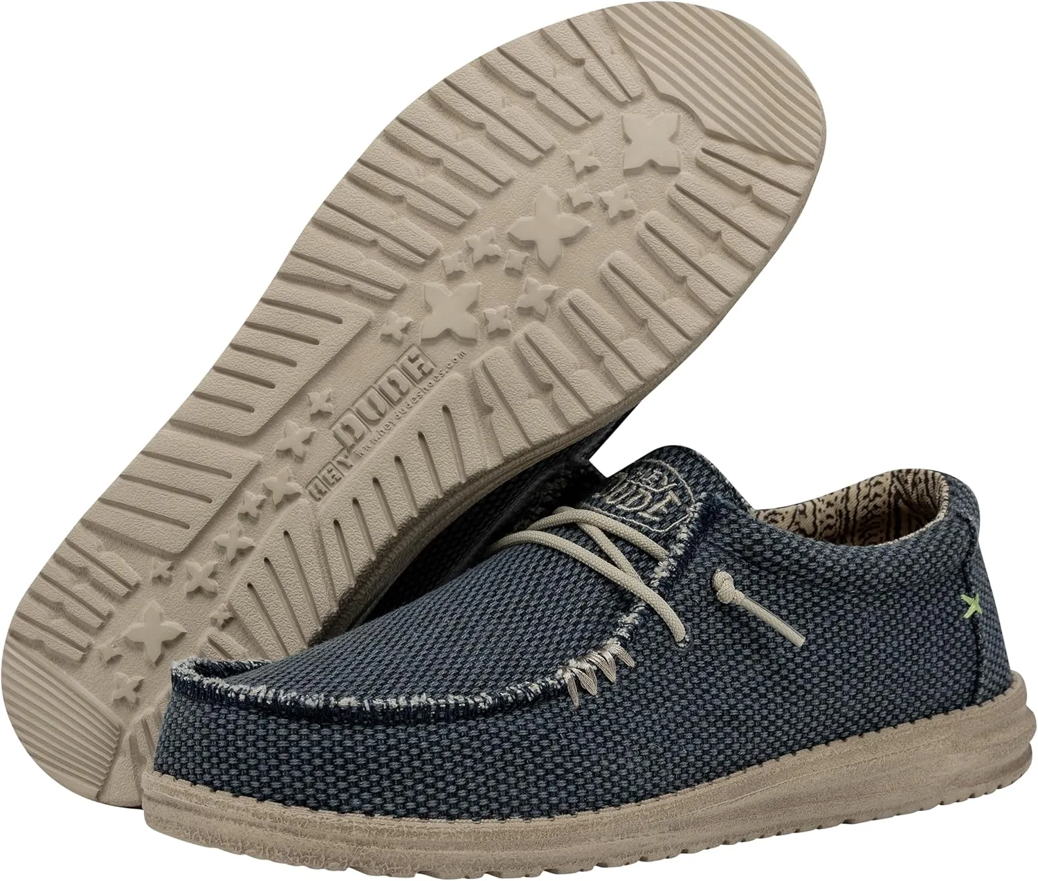 Hey Dude Men's Wally Stitch | Men's Loafers | Men's Slip On Shoes | Comfortable & Light-Weight