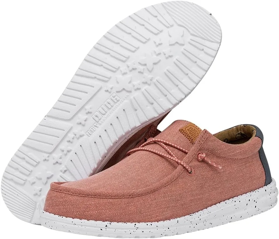 HEYDUDE Men's Wally Washed Canvas, Men’s Shoes, Slip-on Loafers, Comfortable & Light-Weight