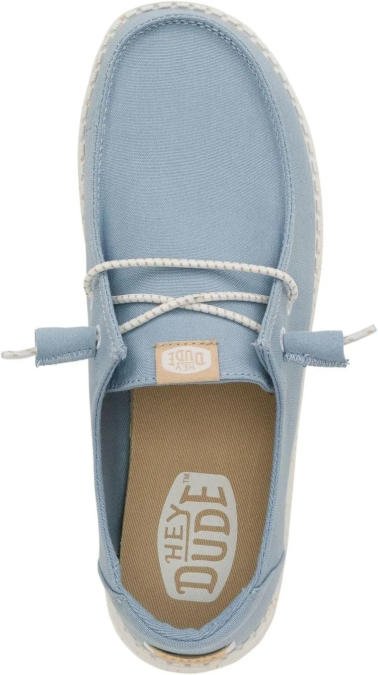 HEYDUDE Women's Wendy Canvas, Women’s Shoes, Women's Slip-on Loafers, Comfortable & Light-Weight