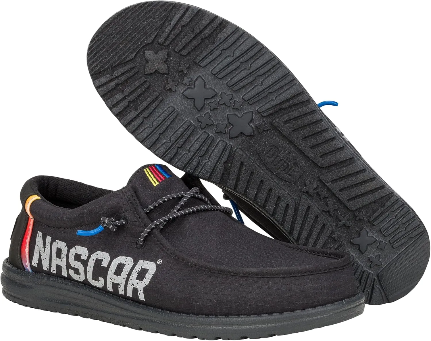 HEYDUDE X NASCAR, Men's Slip-on Loafers, Comfortable & Light-Weight