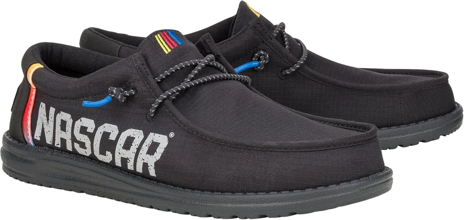 HEYDUDE X NASCAR, Men's Slip-on Loafers, Comfortable & Light-Weight