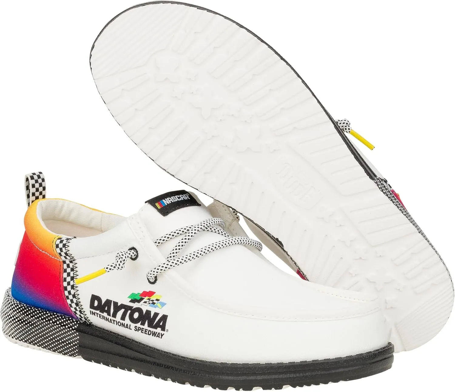 HEYDUDE X NASCAR, Men's Slip-on Loafers, Comfortable & Light-Weight