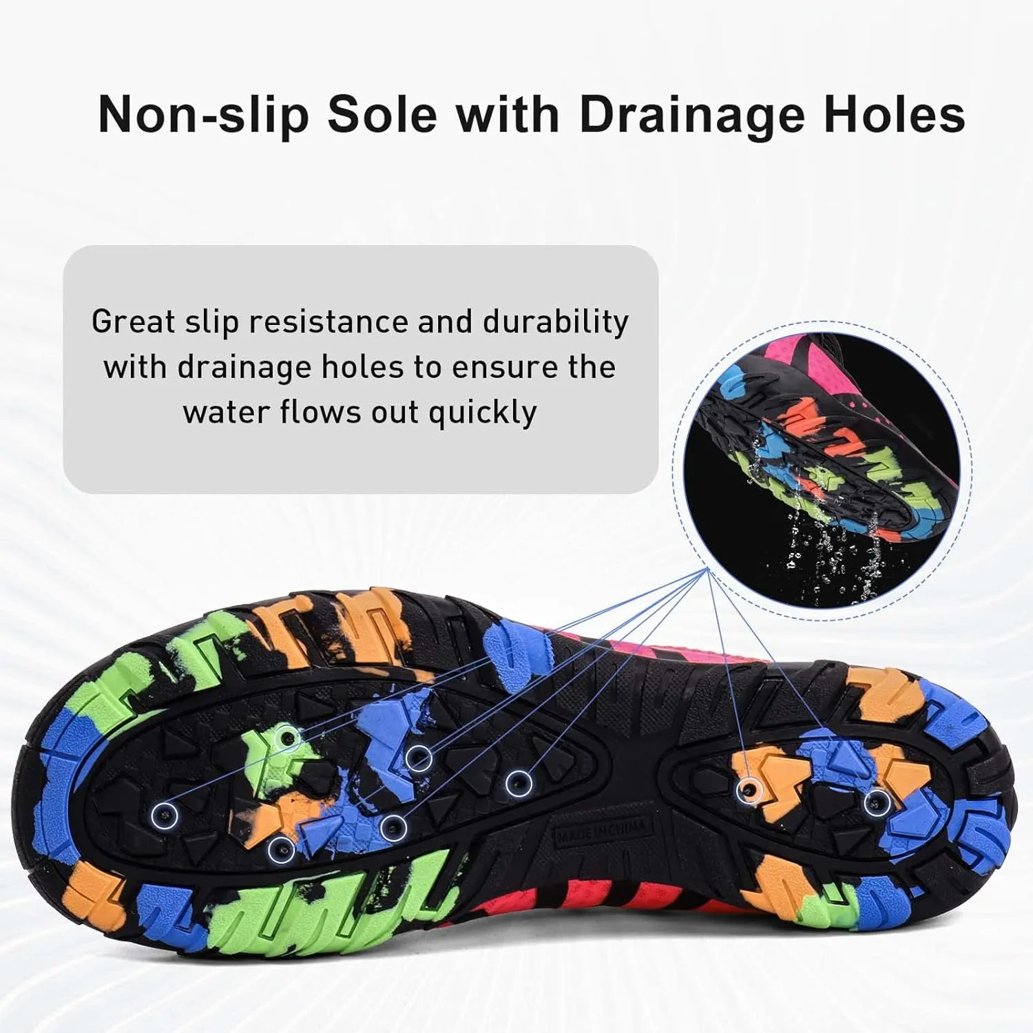 HIITAVE Womens Aqua Beach Water Shoes Quick Dry Barefoot Swim Socks for Surf Pool River Walking Diving Water Sports
