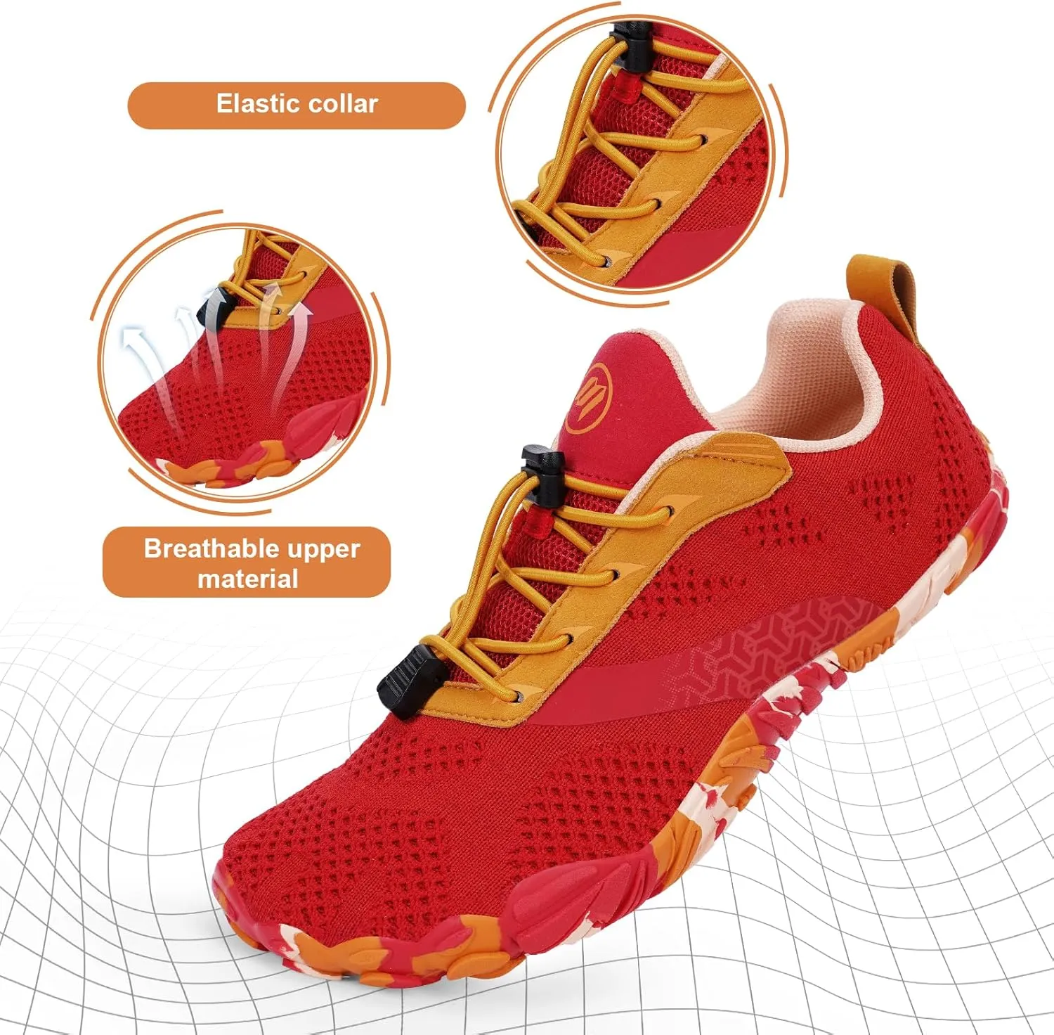 Hike Barefoot Shoes, Pro Barefoot Shoes Women Men Footwear, Athletic Hiking Minimalist Water Shoe Breathable Quick Dry Zero Drop Trail Running Shoe with Non-Slip Sole & Wide Toe Box
