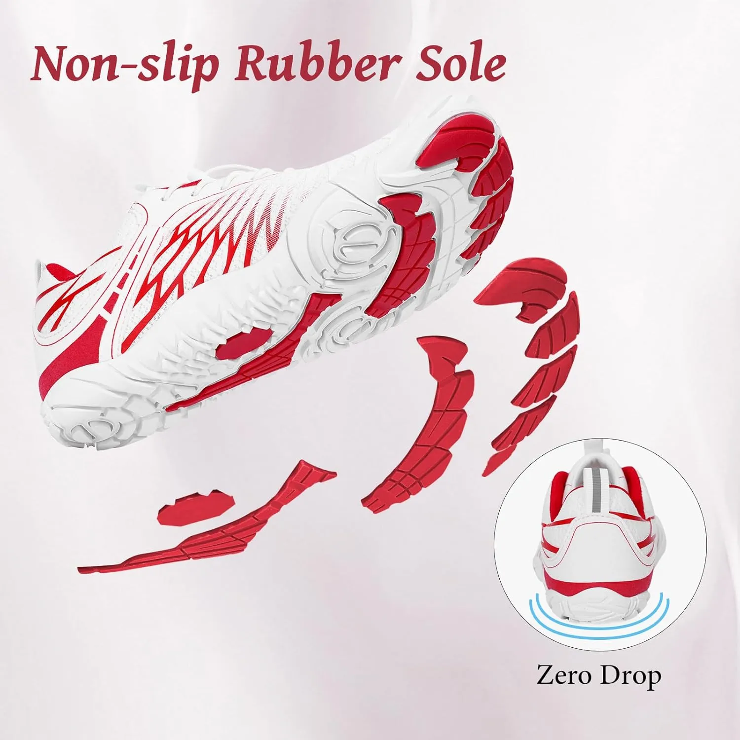 Hike Barefoot Shoes, Pro Barefoot Shoes Women Men Footwear, Athletic Hiking Minimalist Water Shoe Breathable Quick Dry Zero Drop Trail Running Shoe with Non-Slip Sole & Wide Toe Box