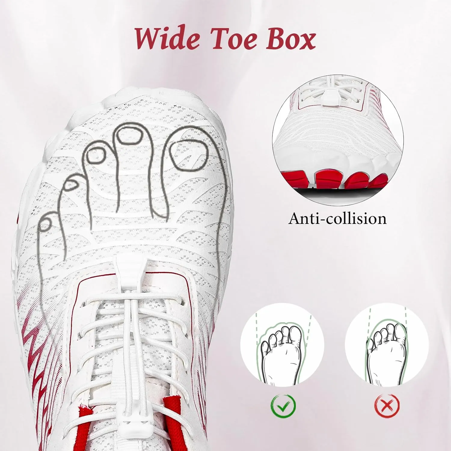 Hike Barefoot Shoes, Pro Barefoot Shoes Women Men Footwear, Athletic Hiking Minimalist Water Shoe Breathable Quick Dry Zero Drop Trail Running Shoe with Non-Slip Sole & Wide Toe Box