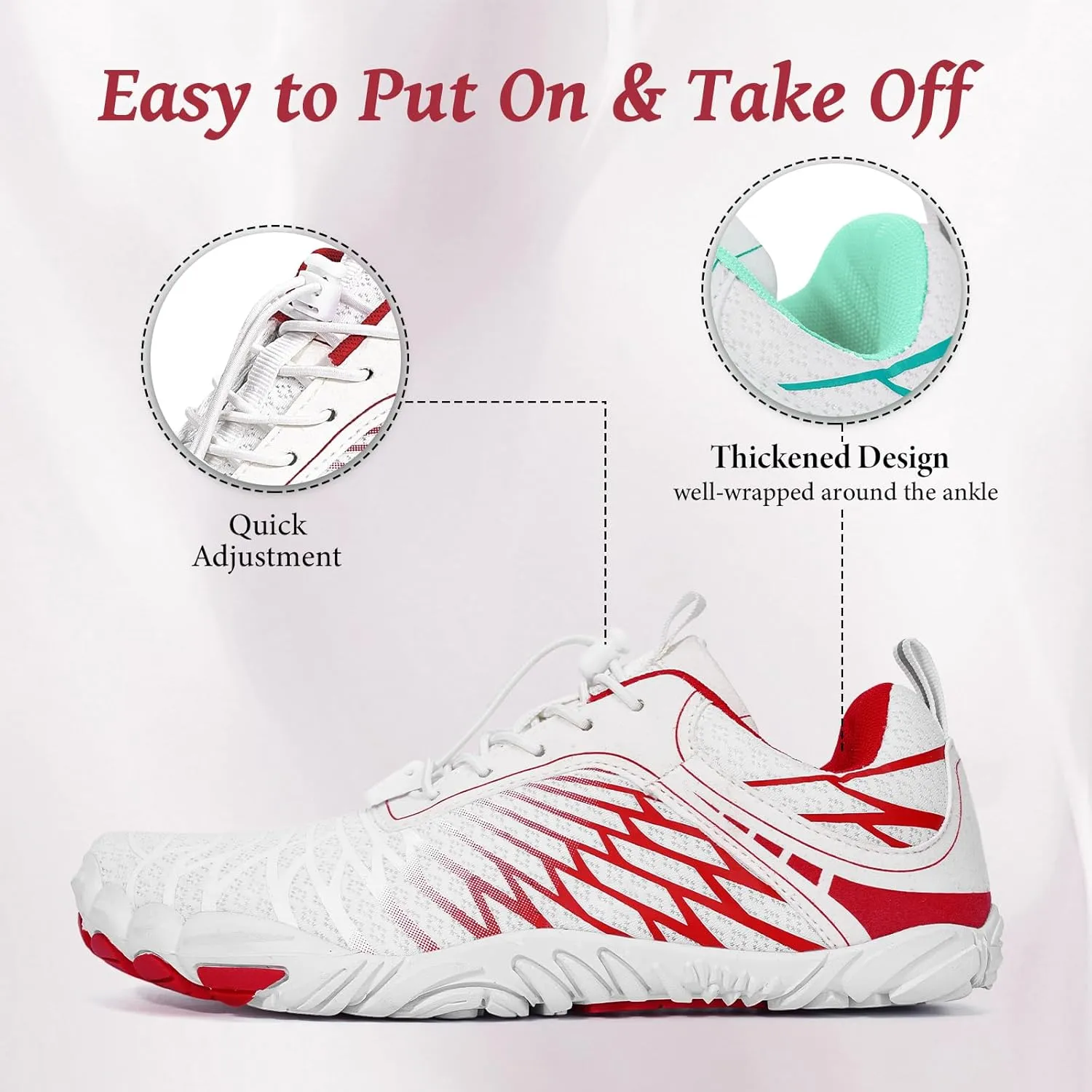 Hike Barefoot Shoes, Pro Barefoot Shoes Women Men Footwear, Athletic Hiking Minimalist Water Shoe Breathable Quick Dry Zero Drop Trail Running Shoe with Non-Slip Sole & Wide Toe Box
