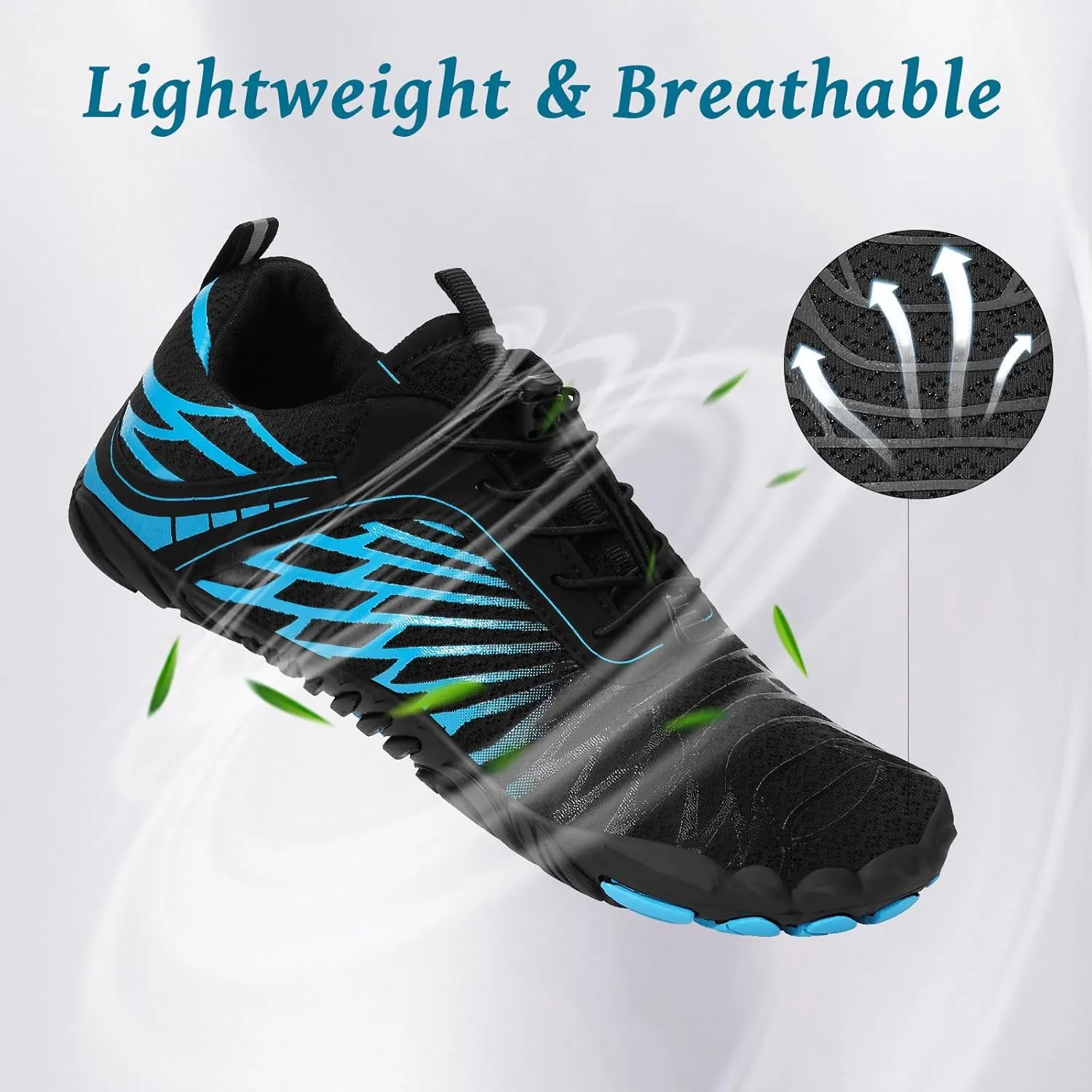Hike Barefoot Shoes, Pro Barefoot Shoes Women Men Footwear, Athletic Hiking Minimalist Water Shoe Breathable Quick Dry Zero Drop Trail Running Shoe with Non-Slip Sole & Wide Toe Box