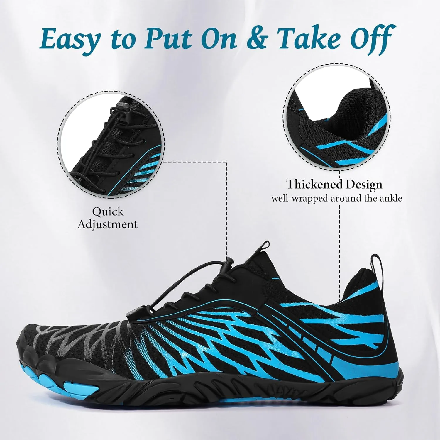 Hike Barefoot Shoes, Pro Barefoot Shoes Women Men Footwear, Athletic Hiking Minimalist Water Shoe Breathable Quick Dry Zero Drop Trail Running Shoe with Non-Slip Sole & Wide Toe Box