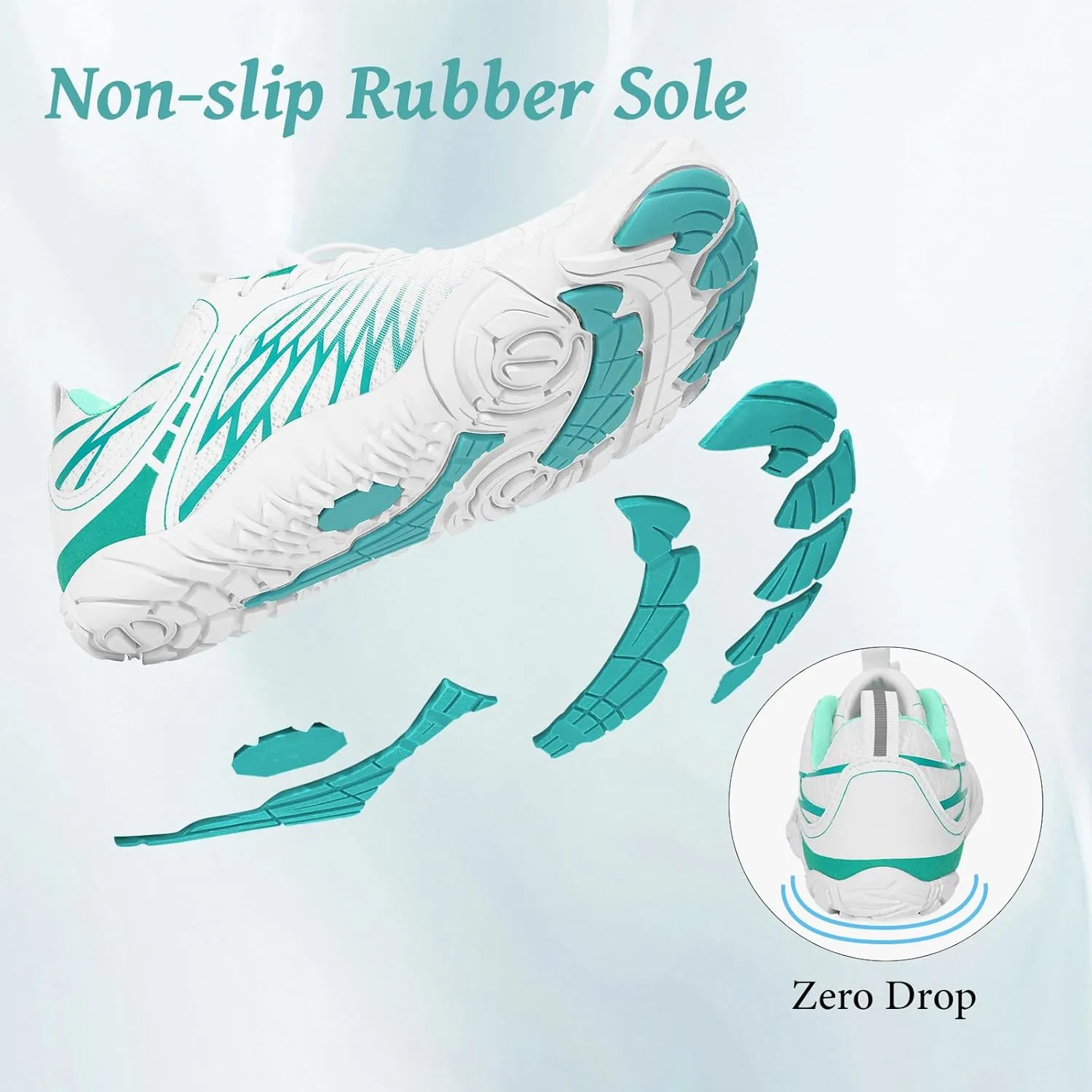 Hike Barefoot Shoes, Pro Barefoot Shoes Women Men Footwear, Athletic Hiking Minimalist Water Shoe Breathable Quick Dry Zero Drop Trail Running Shoe with Non-Slip Sole & Wide Toe Box