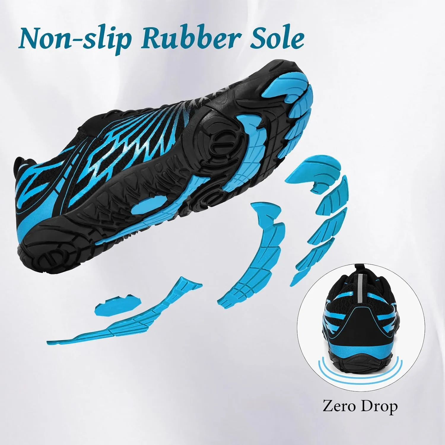 Hike Barefoot Shoes, Pro Barefoot Shoes Women Men Footwear, Athletic Hiking Minimalist Water Shoe Breathable Quick Dry Zero Drop Trail Running Shoe with Non-Slip Sole & Wide Toe Box