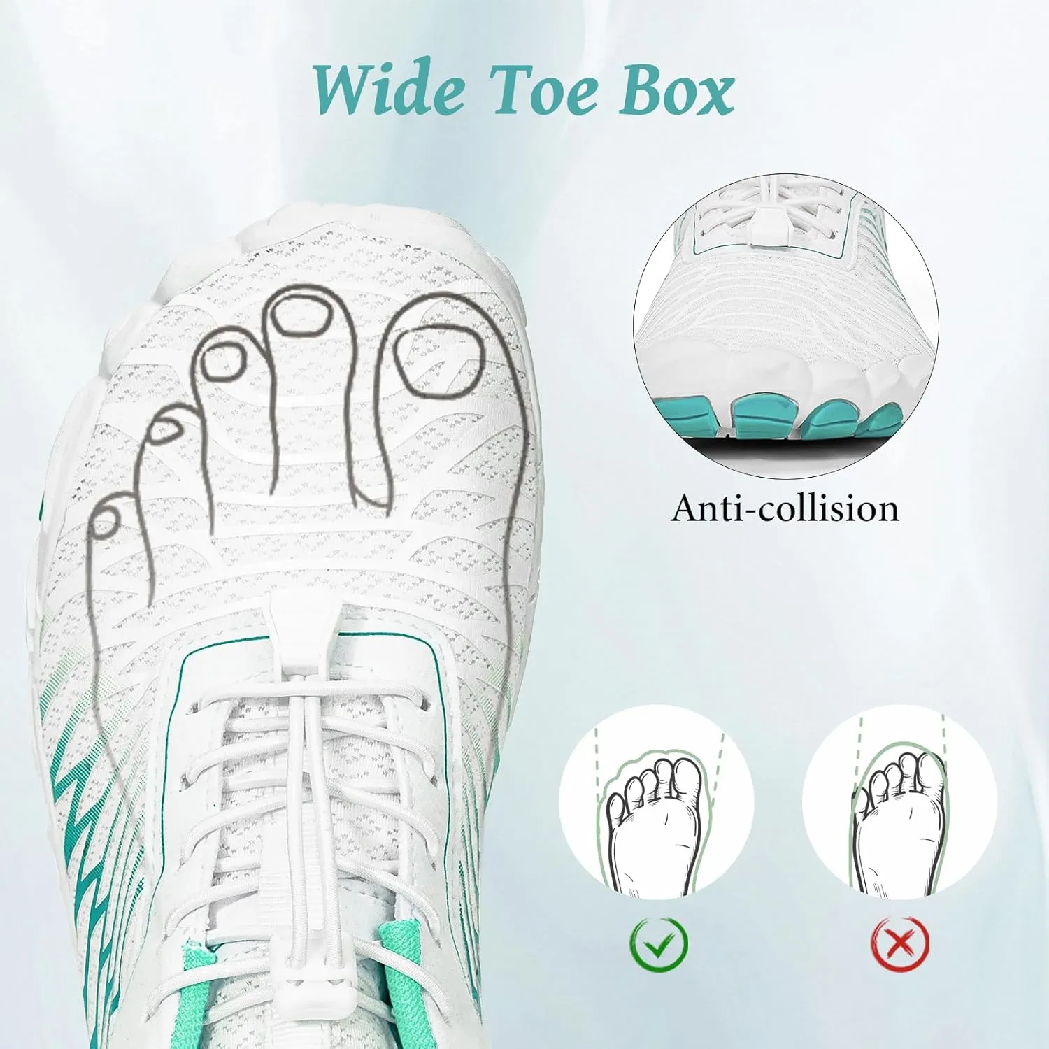 Hike Barefoot Shoes, Pro Barefoot Shoes Women Men Footwear, Athletic Hiking Minimalist Water Shoe Breathable Quick Dry Zero Drop Trail Running Shoe with Non-Slip Sole & Wide Toe Box
