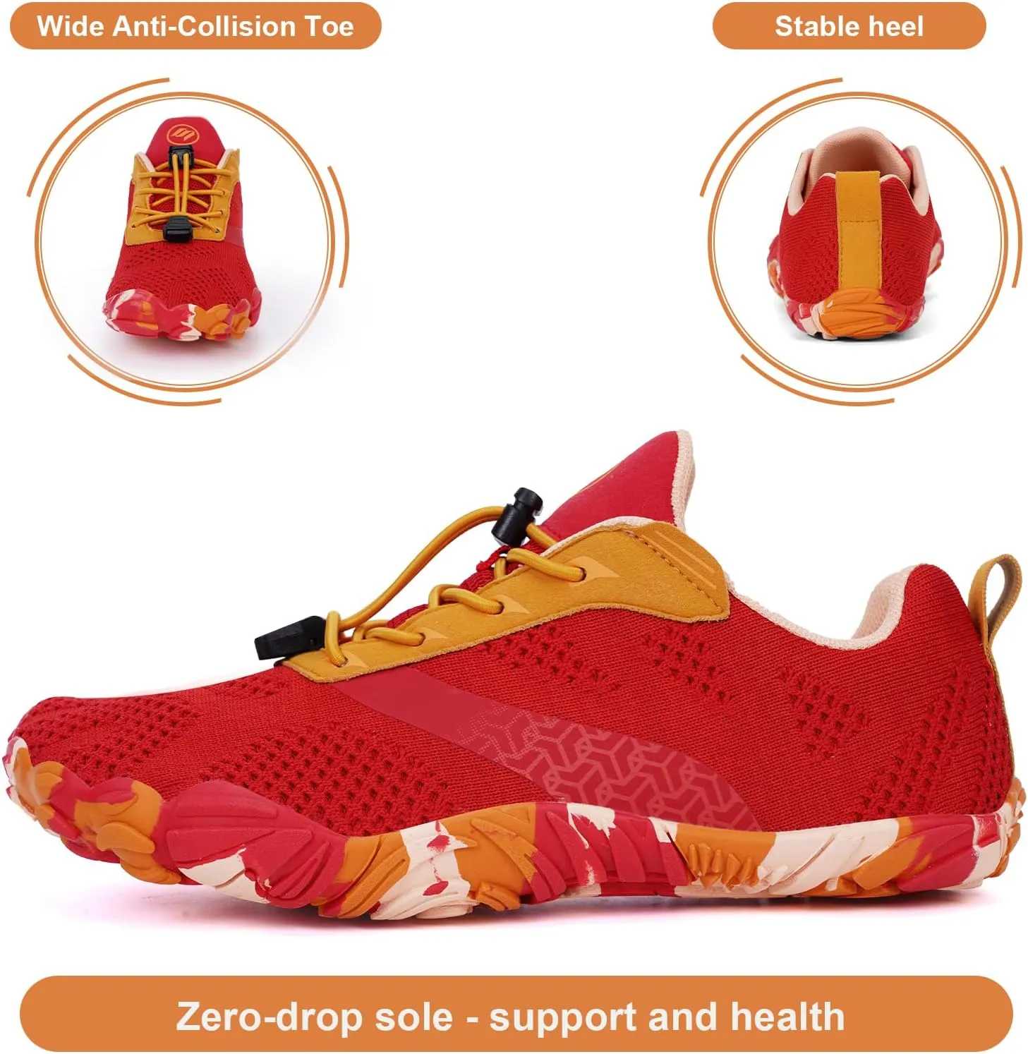 Hike Barefoot Shoes, Pro Barefoot Shoes Women Men Footwear, Athletic Hiking Minimalist Water Shoe Breathable Quick Dry Zero Drop Trail Running Shoe with Non-Slip Sole & Wide Toe Box