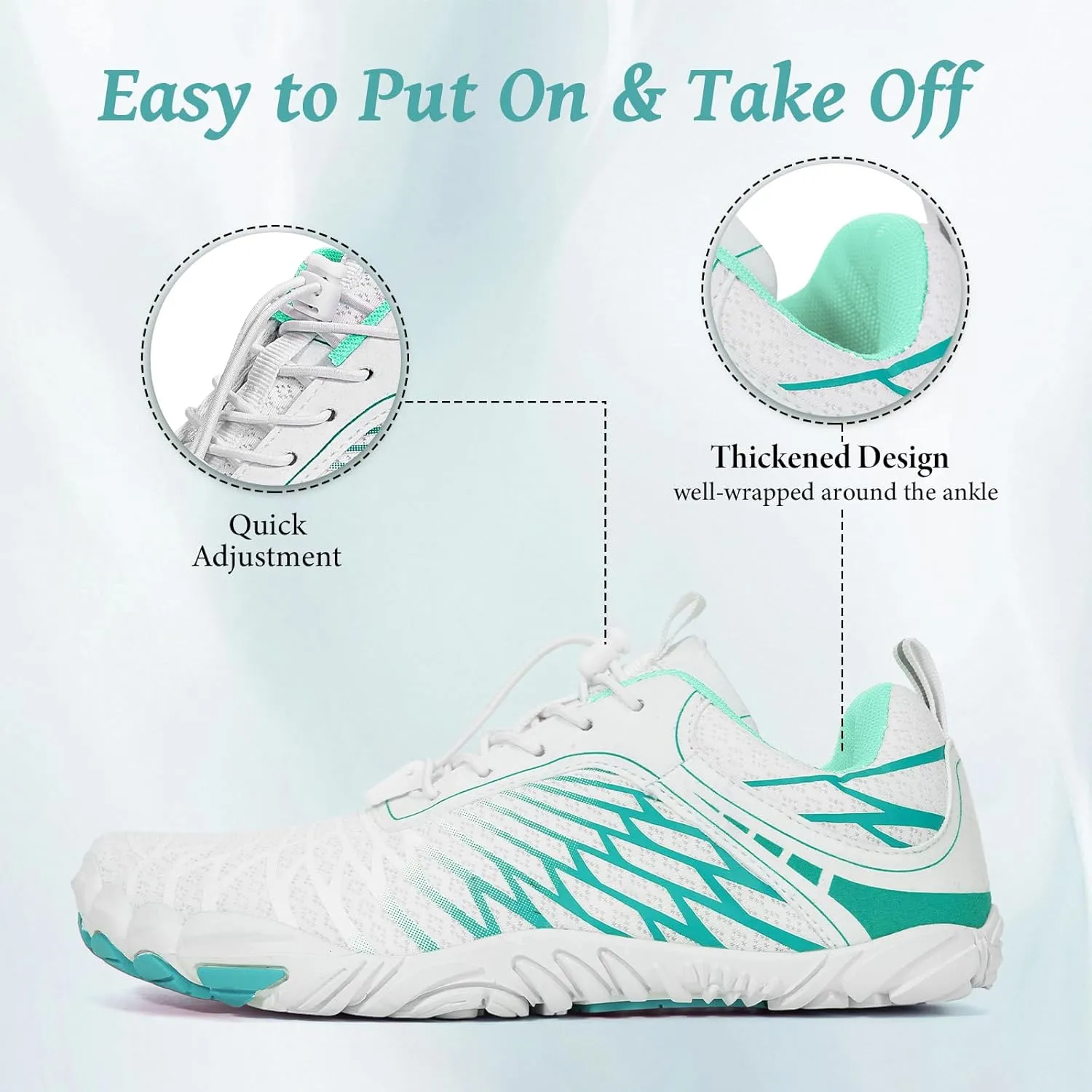 Hike Barefoot Shoes, Pro Barefoot Shoes Women Men Footwear, Athletic Hiking Minimalist Water Shoe Breathable Quick Dry Zero Drop Trail Running Shoe with Non-Slip Sole & Wide Toe Box