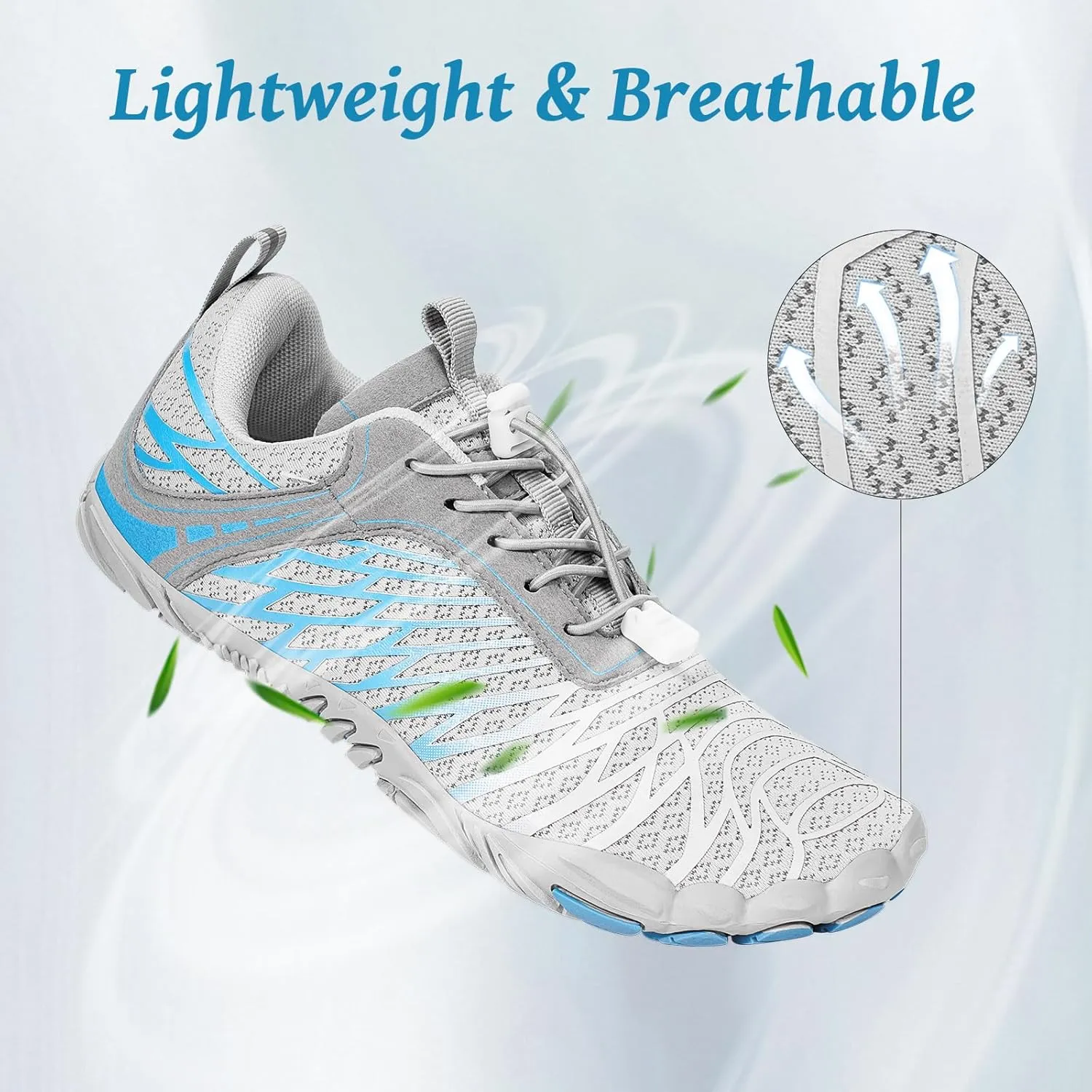 Hike Barefoot Shoes, Pro Barefoot Shoes Women Men Footwear, Athletic Hiking Minimalist Water Shoe Breathable Quick Dry Zero Drop Trail Running Shoe with Non-Slip Sole & Wide Toe Box