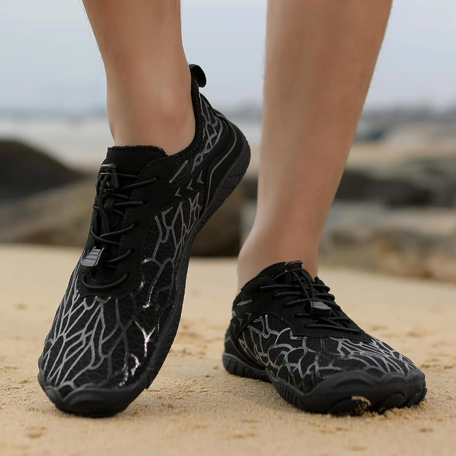 Hike Barefoot Water Shoes for Women Men, Barefoot Shoes with Wide Toe Box, Non-Slip & Quick Dry Breathable Aqua Socks for Beach Pool Aqua Swim Surf Hiking Walking Shoes