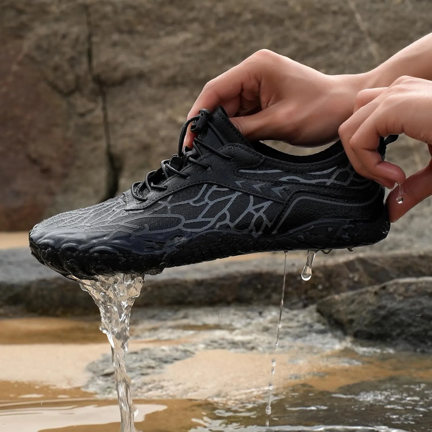 Hike Barefoot Water Shoes for Women Men, Barefoot Shoes with Wide Toe Box, Non-Slip & Quick Dry Breathable Aqua Socks for Beach Pool Aqua Swim Surf Hiking Walking Shoes