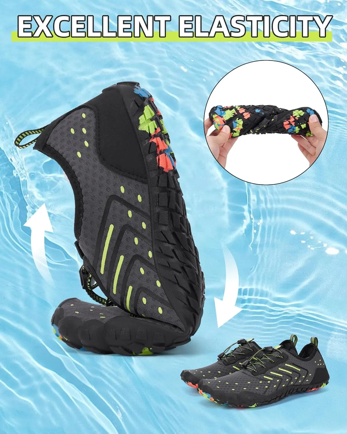 Hike Barefoot Water Shoes Women Men, Newly Quick-Dry & Wide Toe Box Breathable Pro Footwear Shoe Non-Slip for Aqua Sports Beach Pool Swim Yoga Hiking