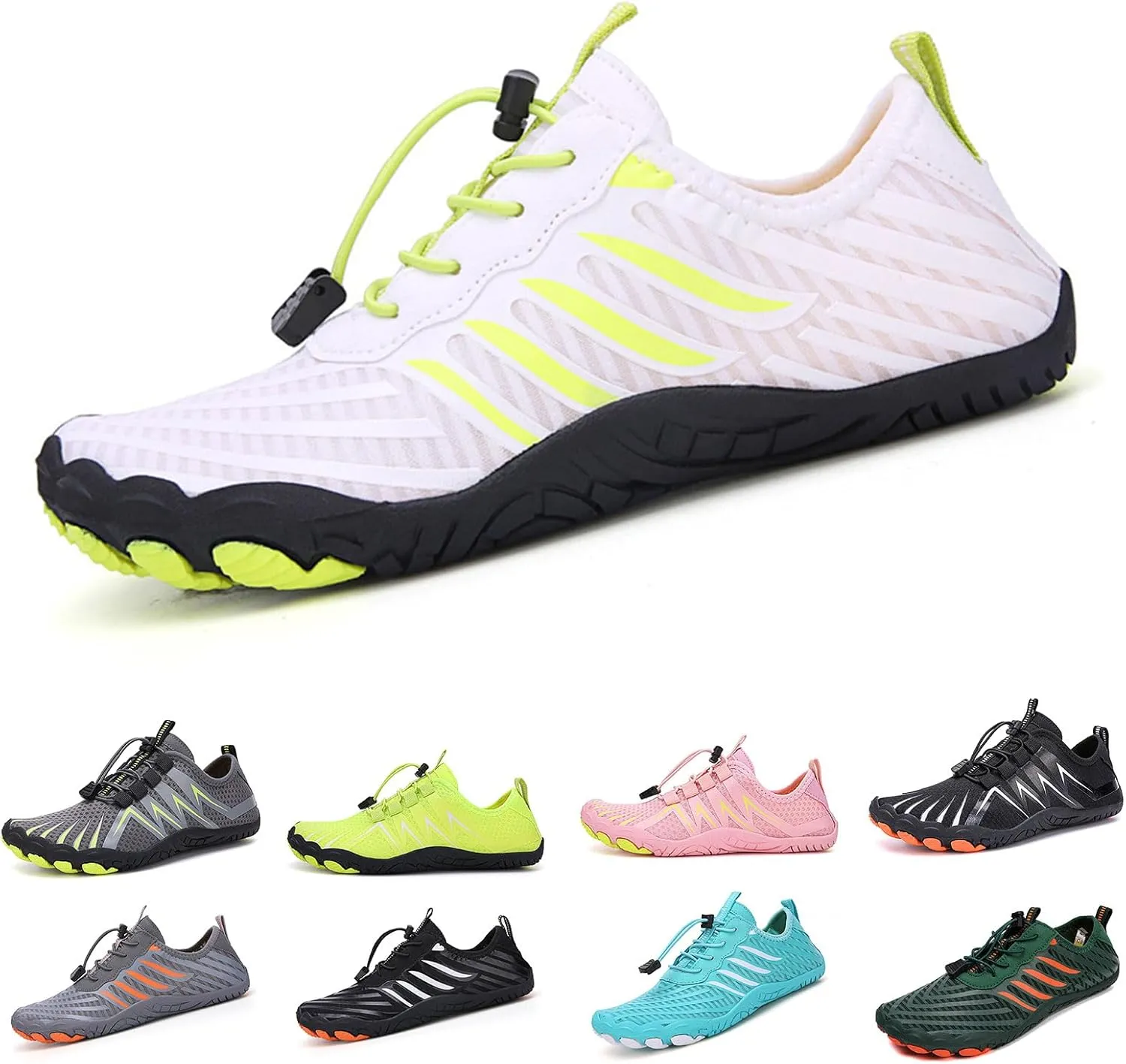 Hiking Barefoot Shoes for Women Men Non-Slip&Wide Toe Box Grounded Footwear,Breathable Waterproof Beach Walking Shoes,Lightweight Adjustable Trail Running Footwear Neuropathy Sneakers Comfort Wear