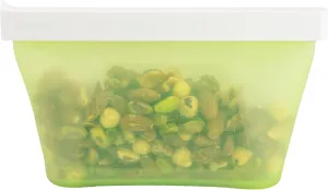 humangear GoPouch - Flexible Food Storage Container, Quick-Seal, Reusable Pouches, Leak Proof Bag with Slide-Lock Closure System, Green, Small