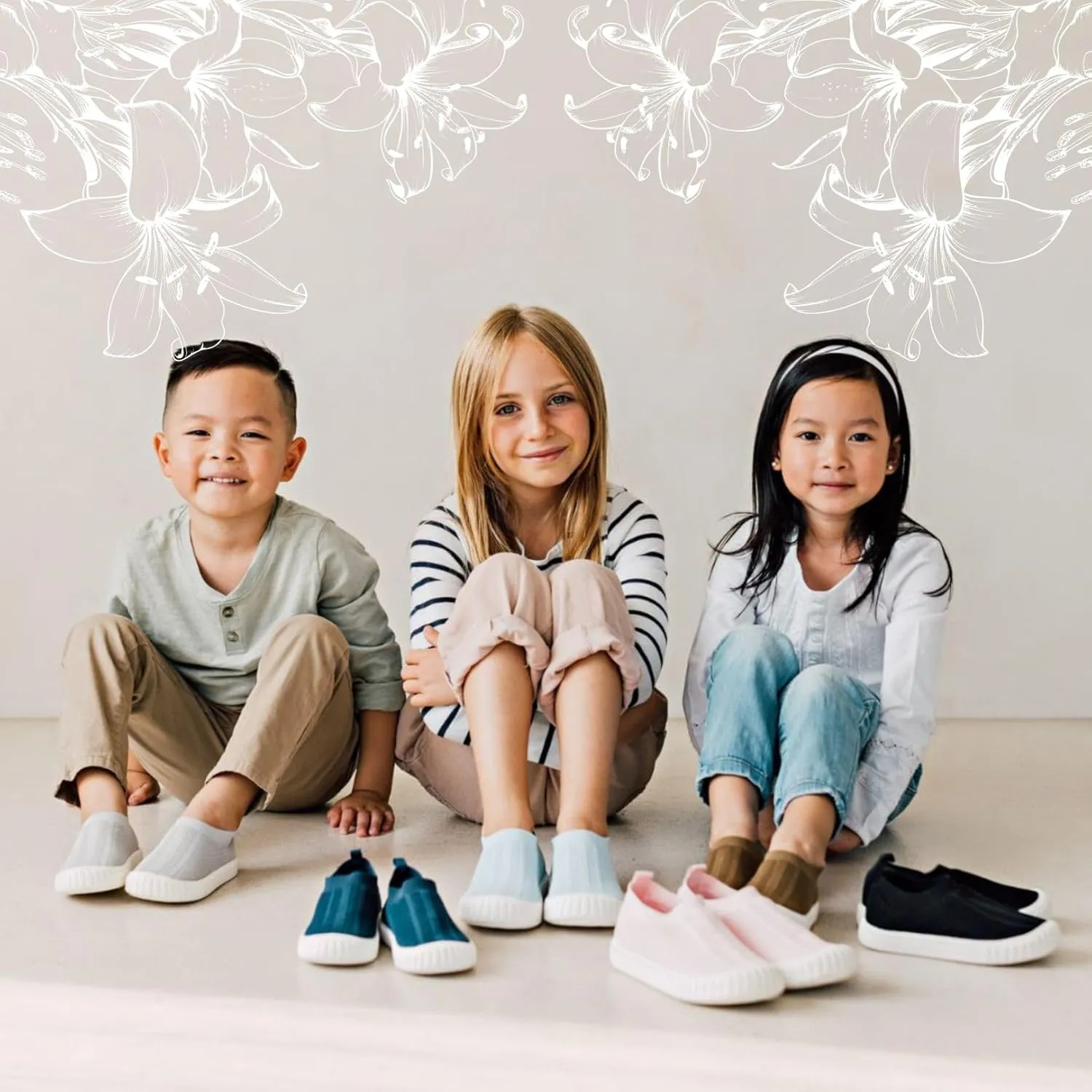 Jack & Lily Kids Canvas Shoes for Girls & Boys - Ideal Baby Shoes for Cuddly Moments & Fun - Ensure Support & Durability with Everyday Wear - Slip-On Shoes to Keep Little Feet Happy
