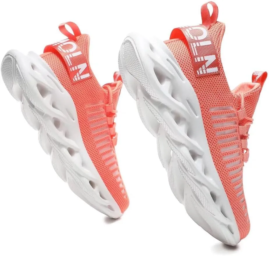 Jakcuz Women's Lace Up Walking Shoes Breathable Ultra Lightweight Sport Casual Ladies Girls Fashion Platform Sneakers