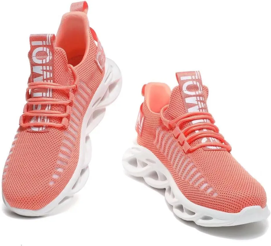 Jakcuz Women's Lace Up Walking Shoes Breathable Ultra Lightweight Sport Casual Ladies Girls Fashion Platform Sneakers
