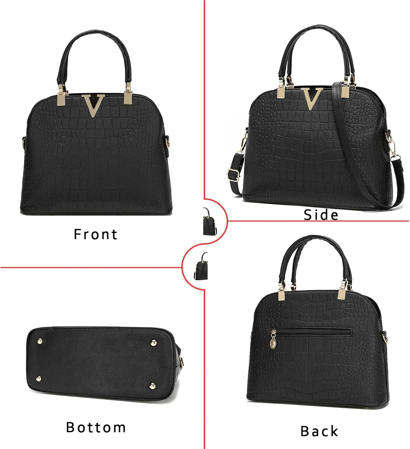 JHVYF Women classics Top Handle Handbag Crossbody Casual Purse Satchel Tote