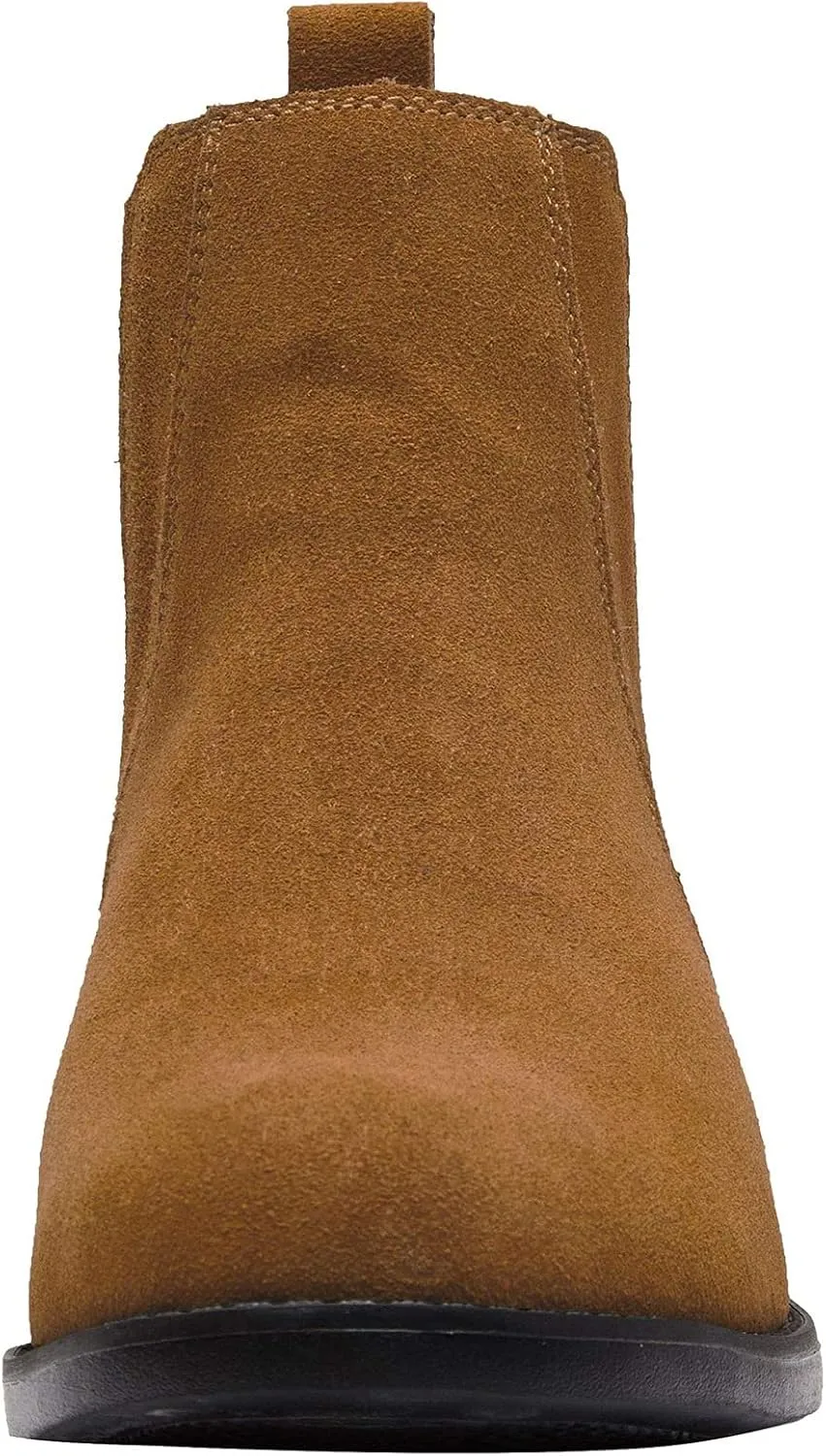 JIONS Men Chelsea Slip On Suede Boots Lightweight Leather Casual Dress Ankle Shoes