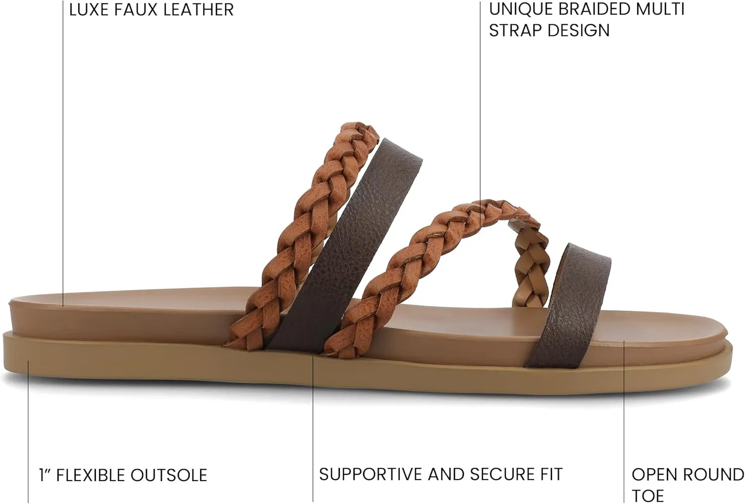 Journee Women's Colette Flat Sandals