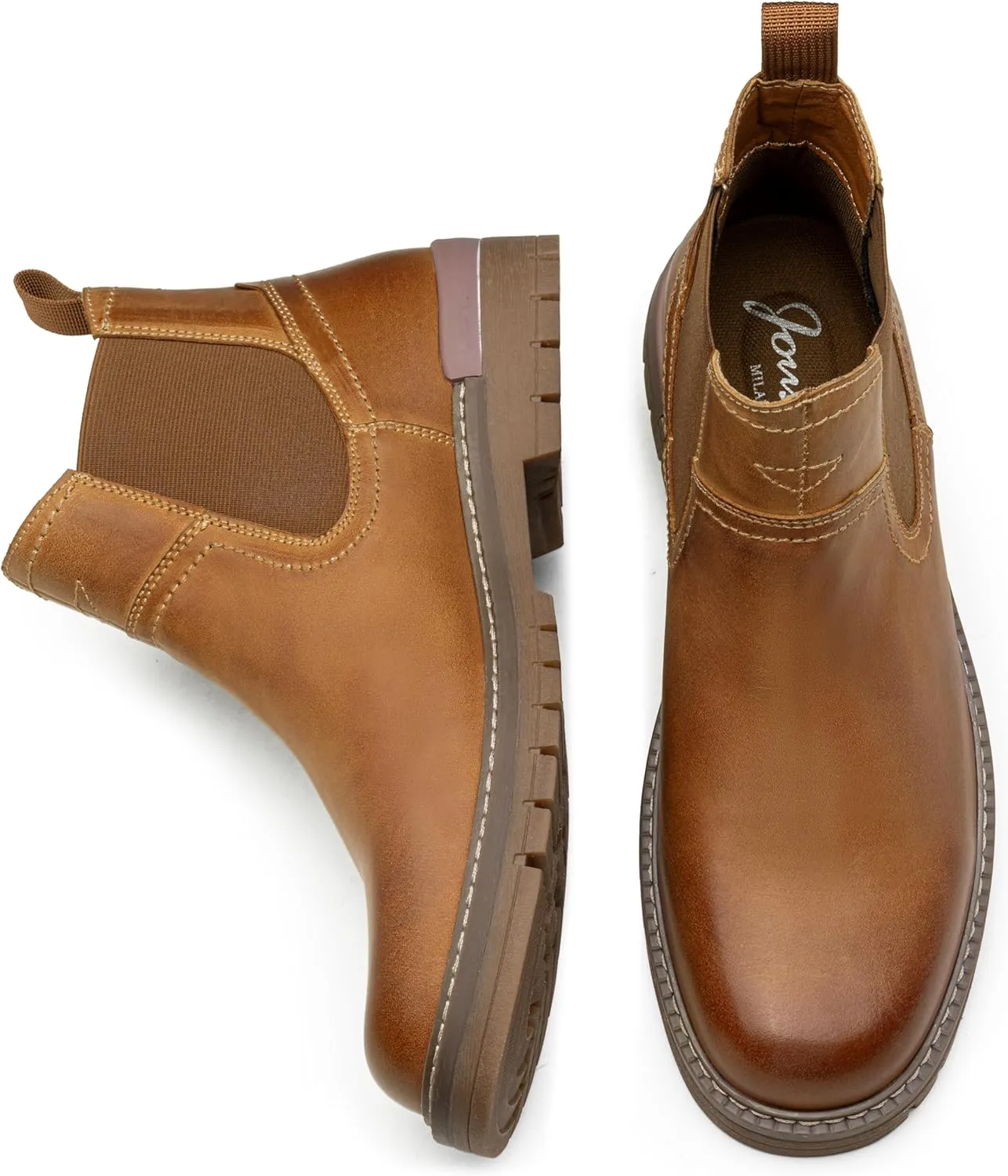 Jousen Chelsea Boots Casual Slip On Ankle Waterproof Mens Boots