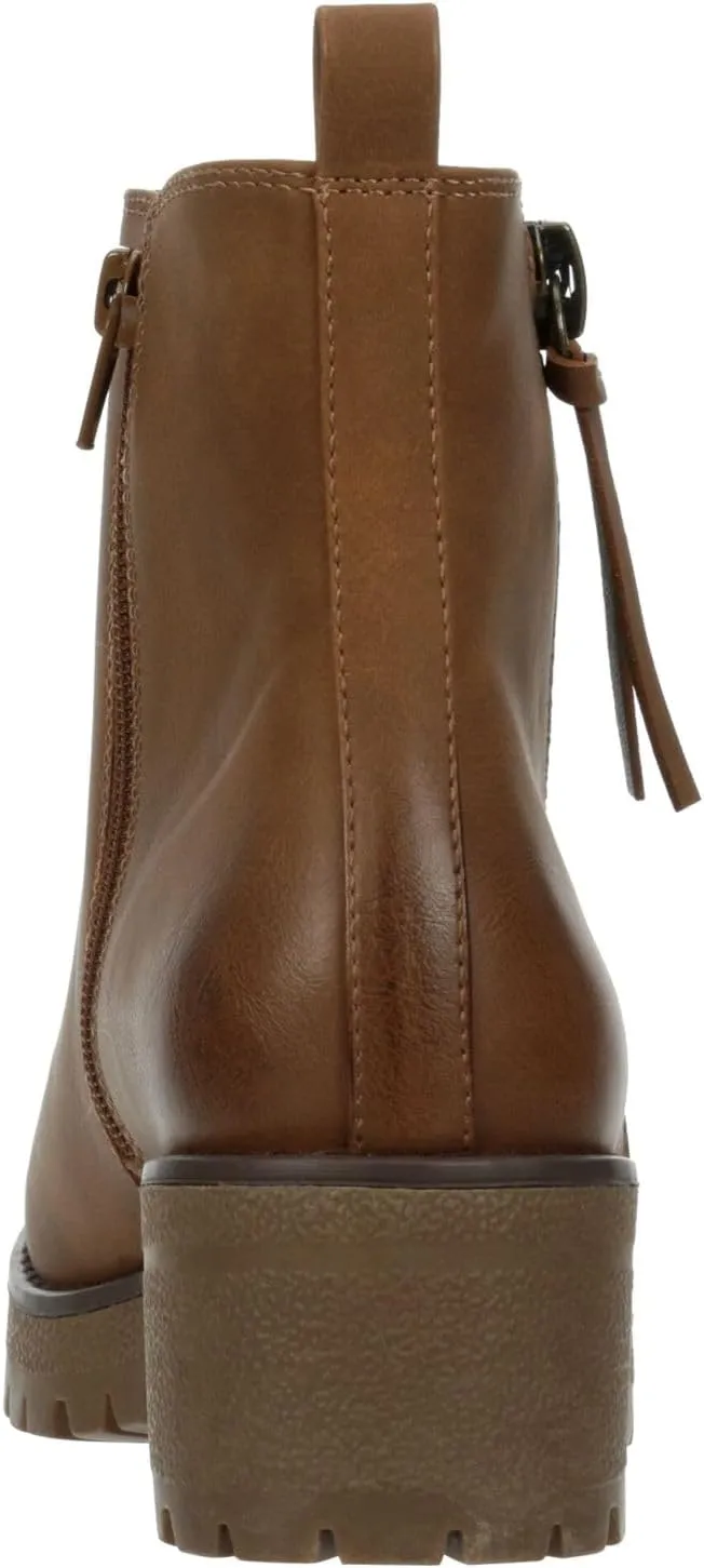 Judy - Women's Casual Chelsea Slip-On Lugged Ankle Boots