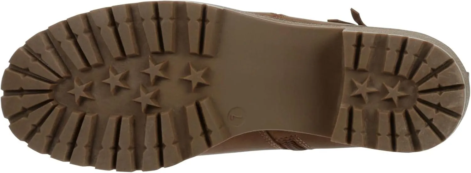 Judy - Women's Casual Chelsea Slip-On Lugged Ankle Boots