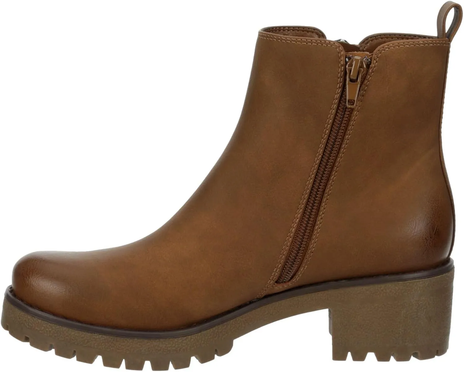 Judy - Women's Casual Chelsea Slip-On Lugged Ankle Boots