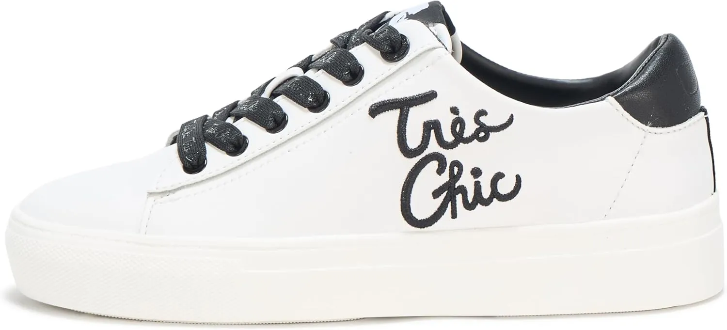 Karl Lagerfeld Paris Women's Cate Sayings Everyday Lace Up Sneaker