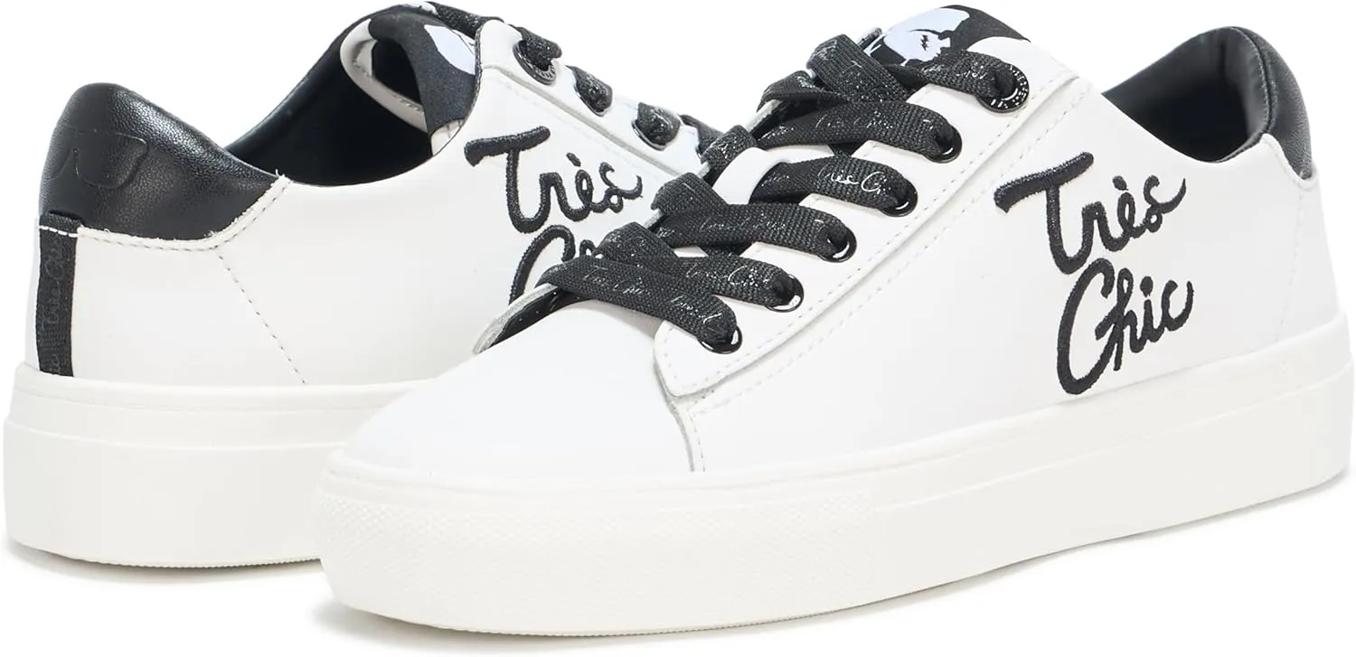 Karl Lagerfeld Paris Women's Cate Sayings Everyday Lace Up Sneaker