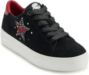 Karl Lagerfeld Paris Women's Cate Sayings Everyday Lace Up Sneaker